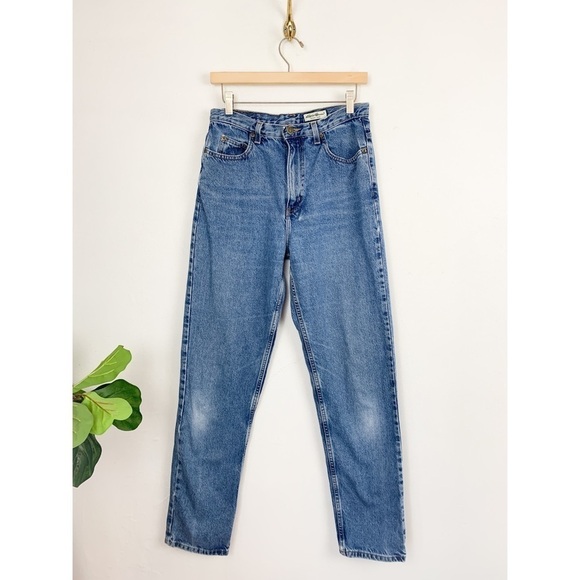 VTG 90s Eddie Bauer High Waisted Denim Jeans Sz 8 Tall - Picture 1 of 12